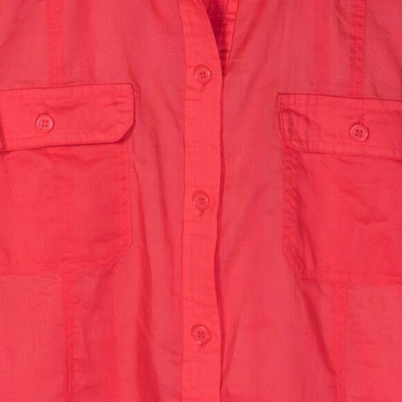 Chico's Women's Shirt Button Up Orange Long Sleeve Blouse Top Size 0 US S/4 NWT - Picture 5 of 10